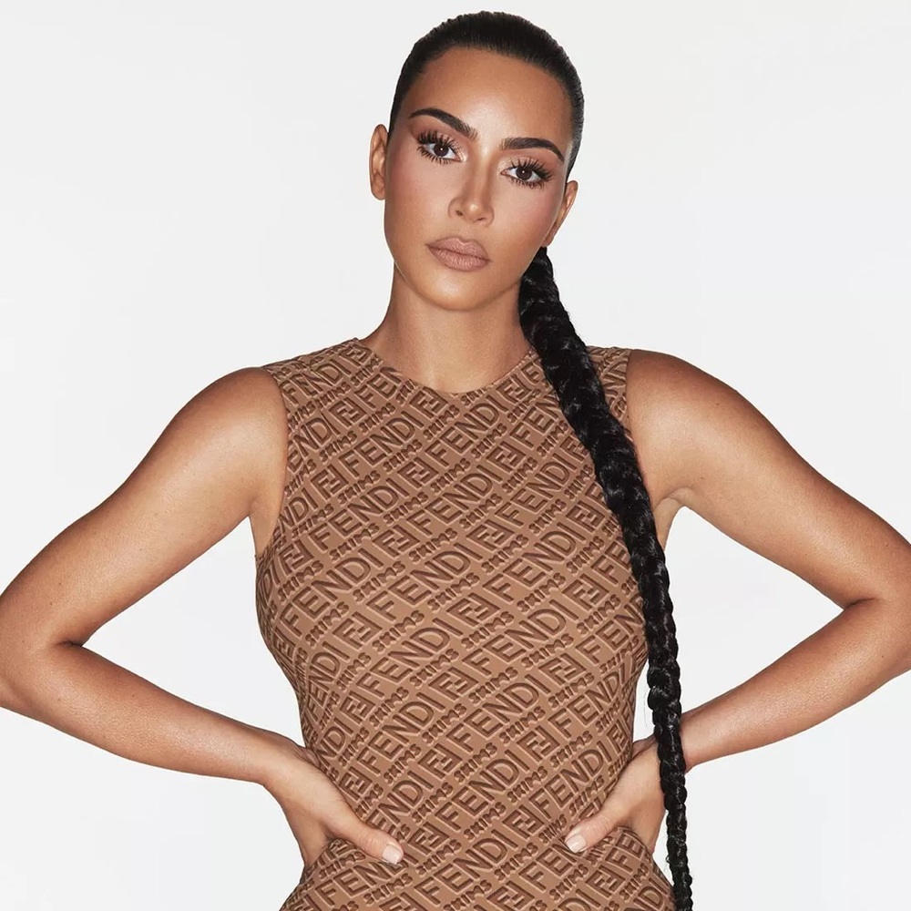 Skims X Fendi bodysuit in black 2XL